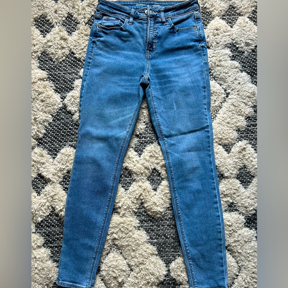 Old Navy Rockstar Super Skinny Blue Denim Jeans